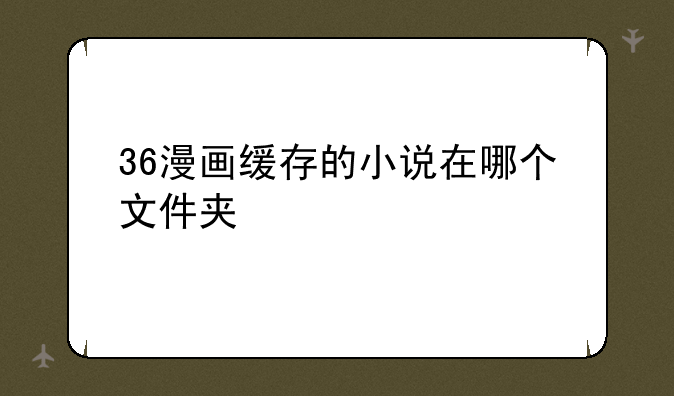 36漫画缓存的小说在哪个文件夹