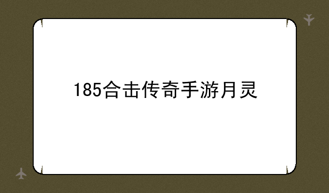 185合击传奇手游月灵