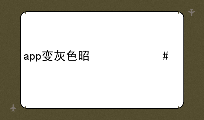 app变灰色是什么情况
