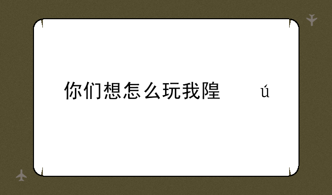 你们想怎么玩我随便