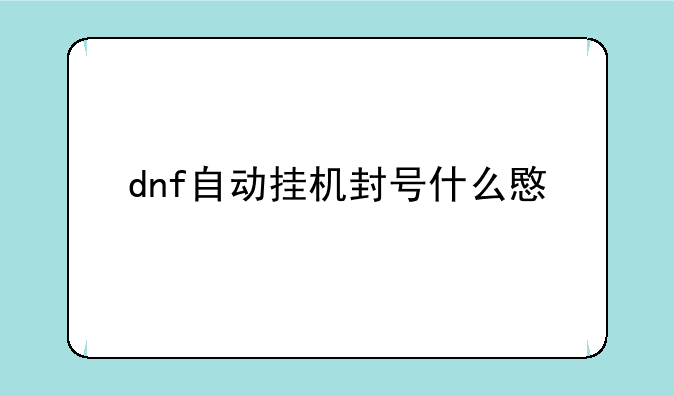 dnf自动挂机封号什么意思