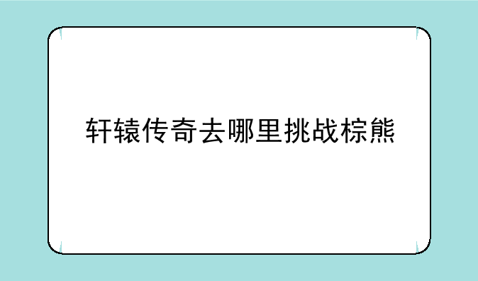 轩辕传奇去哪里挑战棕熊