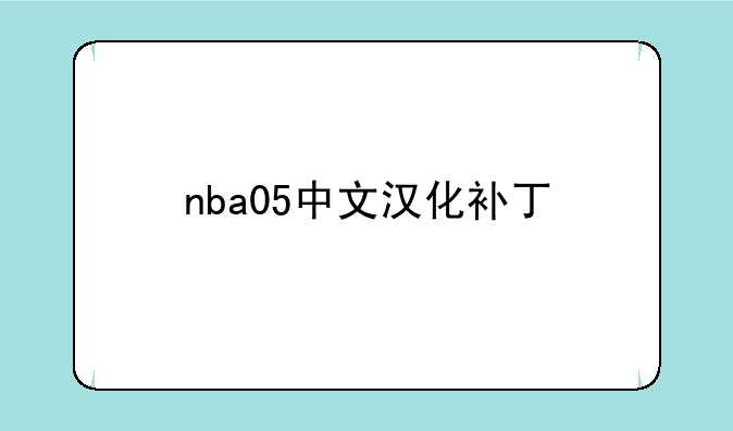 nba05中文汉化补丁