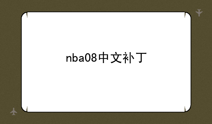 nba08中文补丁